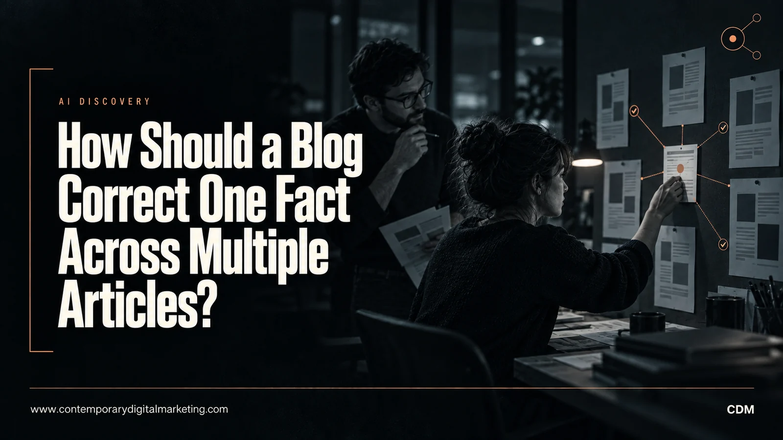 How Should a Blog Correct One Fact Across Multiple Articles?