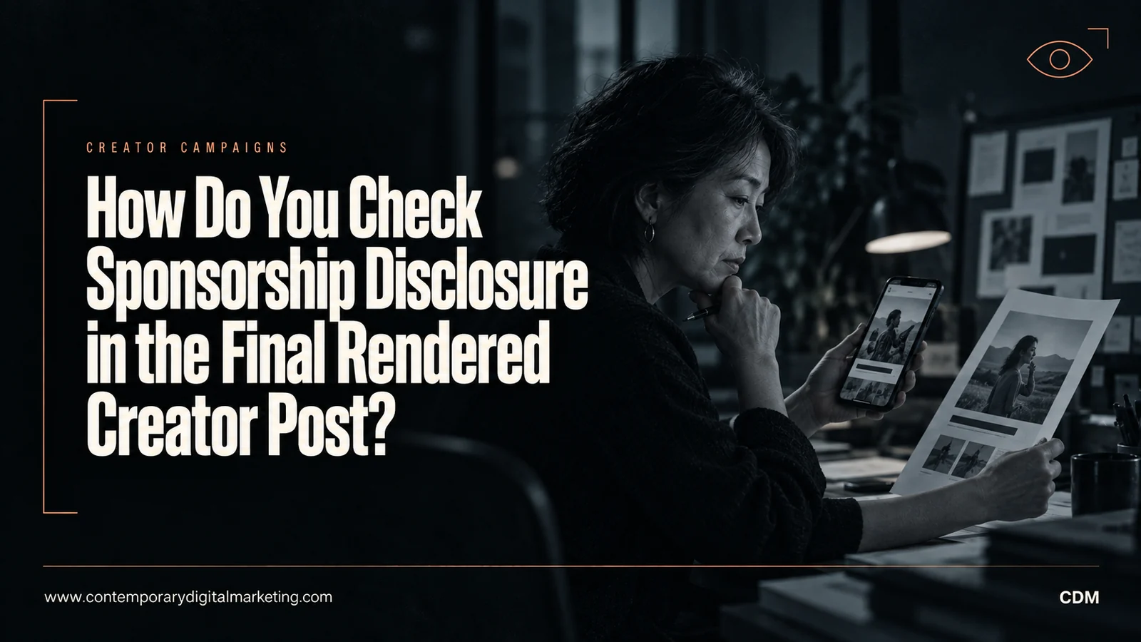 How Do You Check Sponsorship Disclosure in the Final Rendered Creator Post?